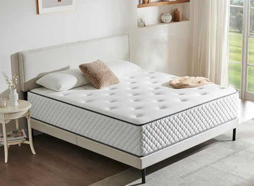 Sleremind Materasso 90 x 200 cm, materasso a molle insacchettate, durezza H3, materasso a 7 zone con schiuma di comfort, sollievo della schiena, materasso arrotolabile, altezza 22 cm