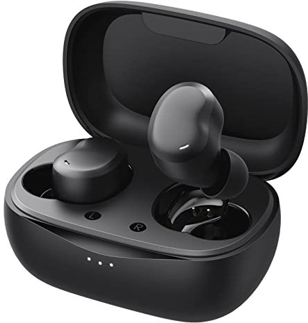 Lakukom Écouteurs intra-auriculaires Bluetooth, lecture 35 h, charge sans fil et charge USB-C, protection IPX8, écouteurs sans fil, réduction du bruit, écouteurs intra-auriculaires Bluetooth sans fil