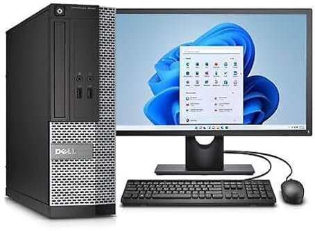 Ordinateur de Bureau Windows 11 24h2 (Pro), Intel i5, 8 Go RAM, 240 Go SSD, Wi-FI, Moniteur LCD 22 Pouces, Clavier et Souris, Open Office 2024, Reconditionné, Compatible