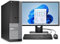 Ordenador de sobremesa Windows 11 24h2 (Pro), Intel i5, 8GB RAM, 240GB SSD, Wi-FI, Monitor LCD de 22 pulgadas, teclado y ratón, Open Office 2024, Reacondicionado, Compatible
