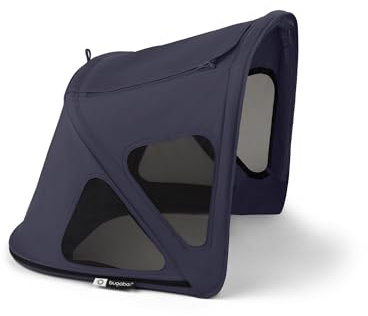 Bugaboo Capota ventilada Fox y Cameleon | extensible para una protección adicional y una protección solar óptima, repelente al agua, Deep Indigo