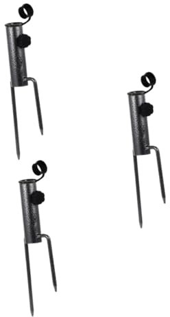 POPETPOP Lot De 3 Piquets Dancrage Robustes pour Parasol Sable Et Herbe