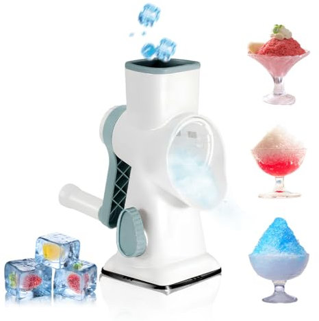 MáQuina de Granizados, panemy Granizadora, Cuchillas Doble Hilera áNgulo 45°, TrituracióN Hielo Eficiente, Ahorro Esfuerzo, Picadora de Hielo Adecuada Acampar, CóCteles, Café Frío, Helados