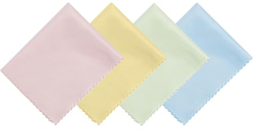 Brillenputztücher Mikrofaser, 15x18cm 32 Stück Mikrofaser Brillen Reinigungstücher Brillentuch Optikerqualität Microfaser Displaytuch für Kamera, Objektiv, Brillen Handys Tabletten Bildschirme