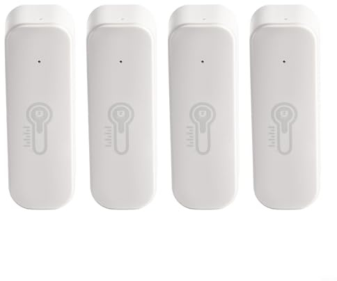 FUBESK Thermomètre et hygromètre pour capteur de température et d'humidité pour ZigBee pour Smart Life (4 pièces)