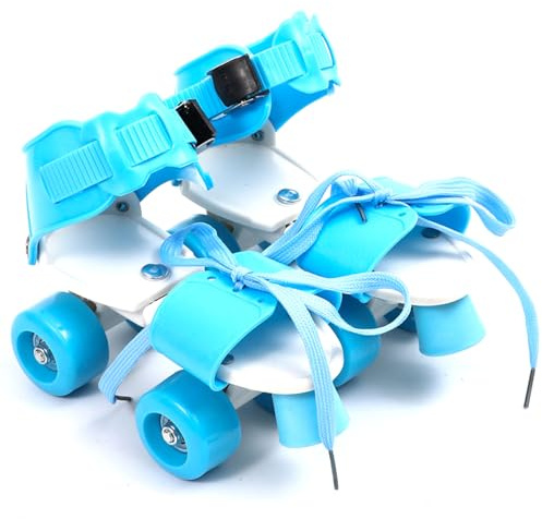 Paar Kinder verstellbare Rollschuhe 26-32 Yards mit Schnallen & Schnürsenkel, ideal für Jungen, Mädchen