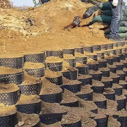 Stabilizzatore de Ghiaia Griglia geotermica per muri di contenimento da 1/2/3/4/5/6 m, stabilizzatore per griglia di ghiaia, sistema di pavimentazione permeabile in rete per vialetti, marciapiedi(15cm