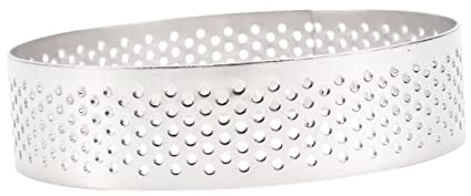 GLEAVI Stampo Rotondo Acciaio per Crostate e Mousse Anello Antiaderente per Dolci Quiche e Torte Piccole Resistente e Facile da