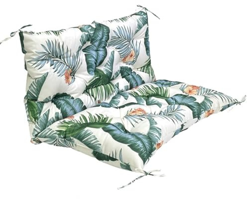 Cuscino per panca da giardino multicolore, imbottitura morbida, ricambio per sedie a dondolo, 120 x 101 cm, comodo cuscino per mobili da giardino