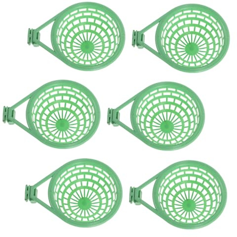 Didiseaon 6pièces Nids Plastique pour Pinsons Cabane Élevage pour Perruches Ondulées et Calopsittes Mangeoire pour Cage avec Litière pour Oiseaux