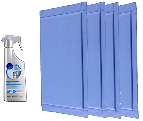 SPARES2GO 500ml Trigger Spray De-Icer + Defrost Mats for all models of Fridge Freezer