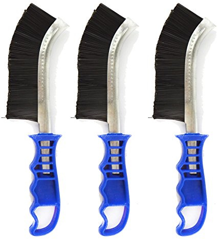 Hard PVC Bristle Curved Brush Spid Car Metal Paint Parts Cleaning Wheel x 3