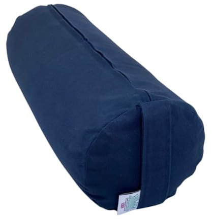 Buckwheat Hull-Filled Yoga Bolsters in a Choice of Colours (Ocean Blue, 23cm x 63cm)