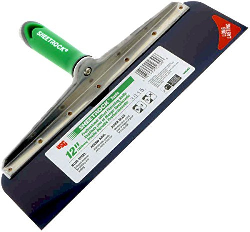 USG Sheetrock Spachtel für Trockenbau Handwerkzeug, gekröpfter Griff, blaue Stahlklinge, 340302, 30 cm (12 Zoll), 12-Inch
