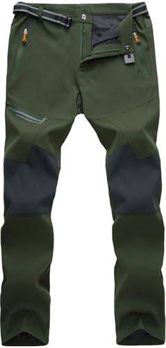 TACVASEN Men's Tactical Trousers Cargo Work Hiking Trousers Army Green 38