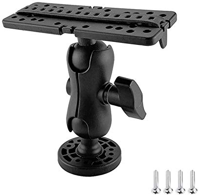 Echolot Montagefuß Montierungsfuß Universal Marine Elektronische Halterung 360 Grad Drehbar Echolot mit Kugelmontage und Montageplatte für Fishfinder Boot Kajak Zubehör