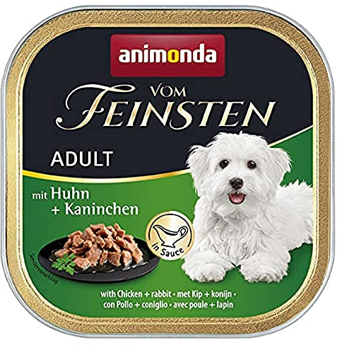 animonda av finaste vuxen hundmat med kyckling kanin i sås, 22 x 150 g