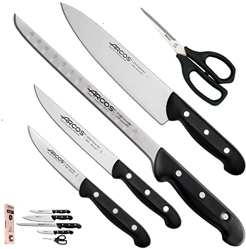 Arcos Serie Maitres - Ensemble de couteaux de cuisine (Noir + couteau à jambon)