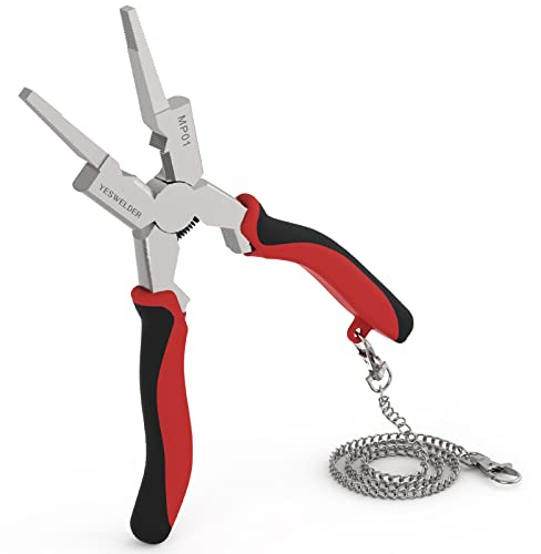 YESWELDER 20,3 cm MIG Schweißzange mit Mietkette, Anti-Rost MIG Schweißzange für professionelles Schweißen