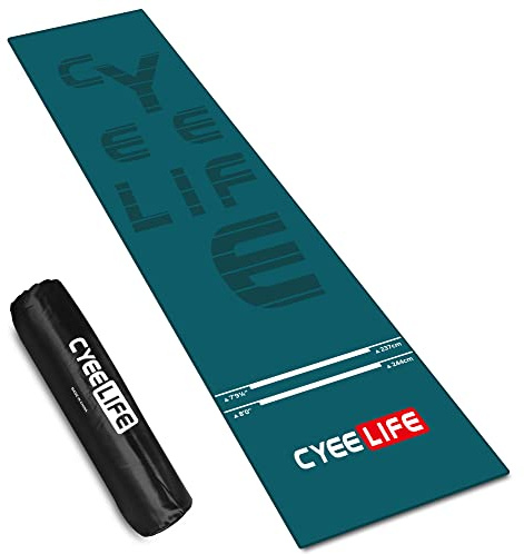 CyeeLife Dart Teppich mit Tragetasche,Dartpfeile Mat Dartmatte 65 * 295cm für Steel und Soft Darts