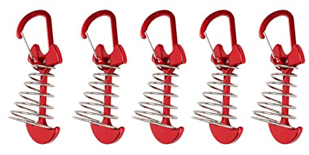 Bodenplanken Zeltheringe mit Federschnalle, Deckankerhering Zeltheringe mit Fischgrätenmuster Korrosionsbeständige Ankerstangen mit Rotem Fischgrätenmuster für Outdoor, Camping, Wandern, Schwarz