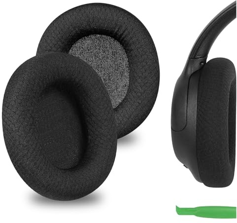 Geekria Comfort Mesh Fabric Replacement Ear Pads Compatible with Sony WH-CH700N, WH-CH710N, WH-CH720N Headphones Ear Cushions, Repair Parts (Black)