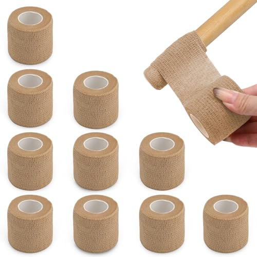 Modixun 10 Rolls Sedia Leg Floor Protectors Wraps per pavimenti in legno duro - Adatta a tutte le gambe, Sedia autoadesiva Tavolo Mobili Gambe Coperture Tappi Ridurre Rumore, Totale 45m (Pelle)