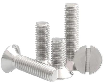 M4 Schlitz-Senkkopfschrauben aus vernickeltem Messing, One-Word-Flachkopfschrauben, 6–30mm Länge, 10 Stück, 10 Stück, M4x20mm