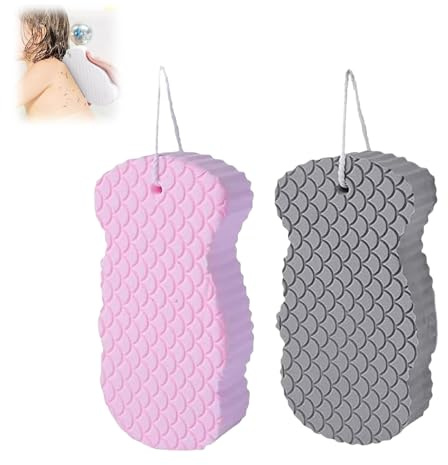 Exfoliating Sponges for Body,2024 New Reusable Exfoliating Body Sponge Super Soft Exfoliating Body Scrubber Sponge,Magic Exfoliating Bath Sponge. (A-3)