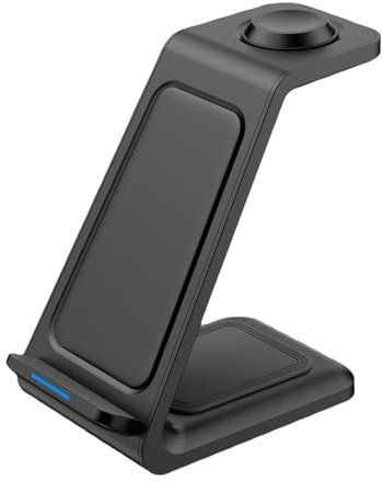 Gmokluytw Supporto per caricabatterie per telefono senza fili, caricabatterie wireless | stazione di ricarica rapida per telefono,stazione di ricarica wireless portatile per telefono, cuffie e