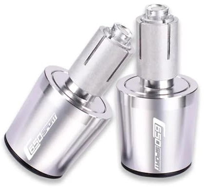 HYRHEV Motorrad-Lenkergriffe, End-Lenkerstopfen, Kappe für C650SPORT, C650 Sport, C650GT 2011–2017, 2016, 2015, 2014, 2013(Silber)