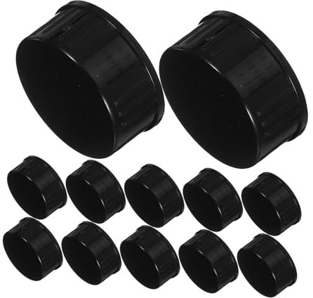 24 Bouchons Coniques Pp Noirs pour Flacons Parfum et Huiles Essentielles