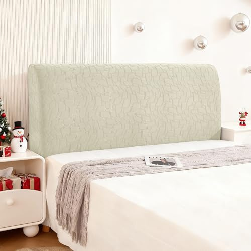 Ystyle Copri Testiera Letto, Copri Spalliera Letto Matrimoniale/Singolo Elasticizzata, Copertura Testata Letto Matrimoniale Lavabile, Headboard Cover Antipolvere Universale (90CM, Beige)
