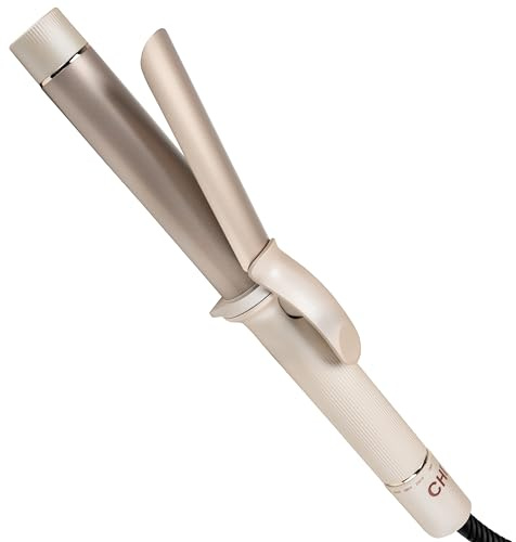 CHI Ceramic Curling Iron & 44 Iron Guard (2 Oz), Creates Smooth, Long-Lasting, Frizz-Free Curls & Waves, 90-Second Heat Up, 1.25, Vanilla Kit