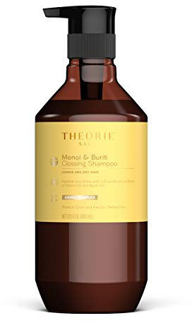 Theorie Monoi and Buriti Glossing Shampoo - Hydrate & Shine - Suited for Coarse and Dry Hair - Protects Color & Keratin Treated Hair, Pump Bottle 400mL