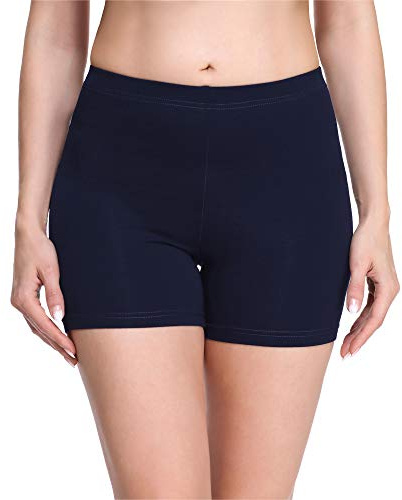 Merry Style Pantaloncini Palestra Donna in Viscosa Shorts Donna per Il Fitness Allenamento Jogging Pantaloncini Sportivi Yoga Hot Pants MS10-283 (Blu Marino, XS)