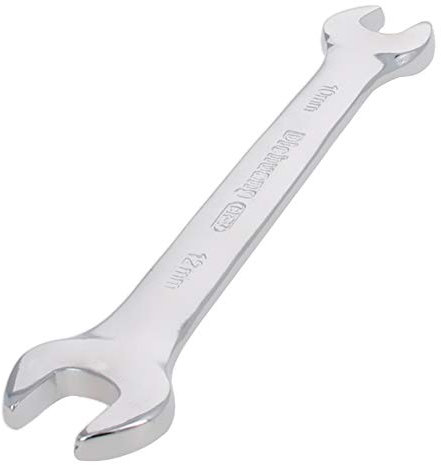 Utoolmart - Chiave a doppia estremità aperta, 132 mm, lunghezza metrica 10 mm x 12 mm, strumento di riparazione della chiave, CR-V, completamente lucido e finitura a specchio, 1 pezzo