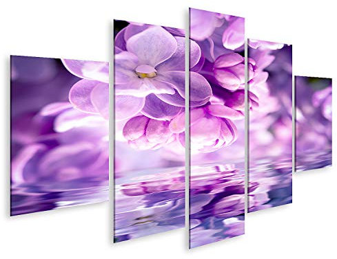 islandburner Bild auf Leinwand Flieder Blume Blüte Wasser Reflexion Licht Grußkarte Vorlage Soft Toned Natur Hi Bilder Wandbilder Poster