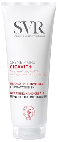 SVR Cicavit+ 8Hr Repairing Protective Hand Cream for Damaged Skin, Extremely Dry + Dermatitis-prone Skin, Hard-working Hands + Extreme Weather Conditions. Nourishes + Forms Protective Barrier, 50ml