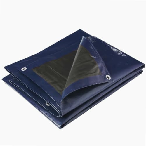 WERKA PRO Bâche Lourde 135g/m² Multiusage Imperméable Robuste 5 x 8m Noir | Polyvalent, durable, anti-UV, noir et bleu, pour jardin et chantier, taille 5 x 8m
