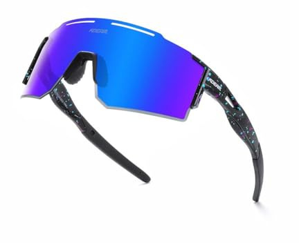 Polarisiert Sport Sonnenbrille Herren/Damen mit ultraleichtem TR90-Rahmen | Fahrradbrille, UV 400 Schutz, Outdoor Sport Schutzbrille, für Radfahren, Autofahren, Angeln, Klettern, Golf