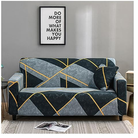 Copridivano 2/3 Posti Elasticizzato Fantasia Copridivani Elasticizzati Universale Fodera per Divano Estensibile Elastici Copertura Divano Floreale Stampa Copri Divano ( Color : #27 , Size : 3 posti )