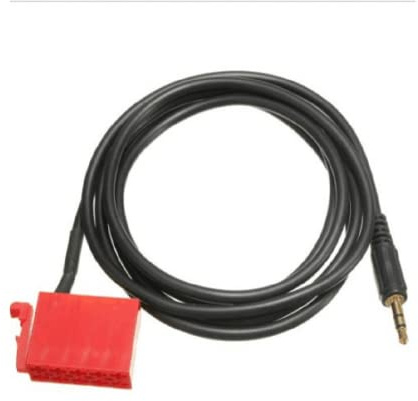 Baceyong 10-Pin Auxiliary Line Audio Adapter für ISO Stecker, männliches Kabel AUX2 auf AUX3.5mm Autoradio Adapter Zubehör Ersatz