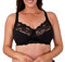 Women's Total Support Non Wired Lace Full Cup Non Padded Soft Cup Bra (Black, 38DD)