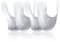 MeeResn 2 Pares Escudo de Zapatos,Protector Zapatillas de Deporte,Arrugas de Zapatos Antiarrugas,Prevenga Hendidura del Pliegue del Calzado Deportivo(41-47),Blanco