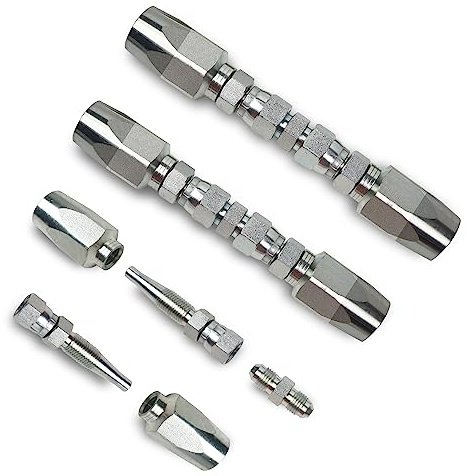 AKM 3Pcs Hydraulic Hose Field Repair Kit,1/4, 3/8, 1/2 Inner Diameter Reusable