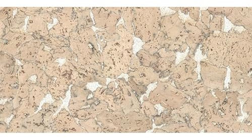 Cork Wall Tiles Decorative 60cm x 30cm (11 Tiles) Total 1,98 m2 (Cream)