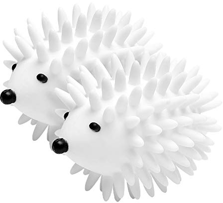 Tumble Dryer Balls, 2pcs Hedgehog Dryer Balls, Reusable Tumble Dryer Dryerballs Fabric Softener Ball, Speeds up Drying Time, Reduces Wrinkles and Static Electricity, for Washing Machine