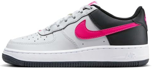 Nike Baskets Air Force 1 Mid 07 Le Hi-Top pour femme, Blanc/obsidienne foncé/rose féroce, 4.5 Big Kid