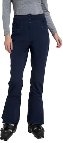 Mountain Warehouse Avalanche Womens High-Waisted Ski Pants - Slim Fit, Stylish Salopettes, Warm Ski Suit, Winter Snow Trousers - Ideal for Snowboarding, Sledges, Skiing Dark Blue 12
